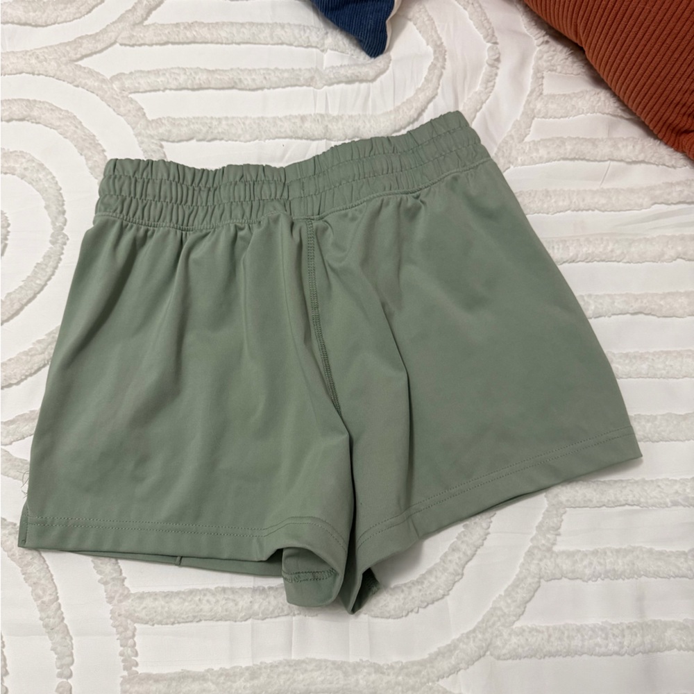 Yogalicious Sage Green Athletic Shorts - Picture 4 of 4